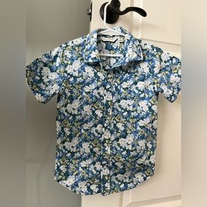 Janie and Jack Boys’ Floral Poplin Shirt, Size 6